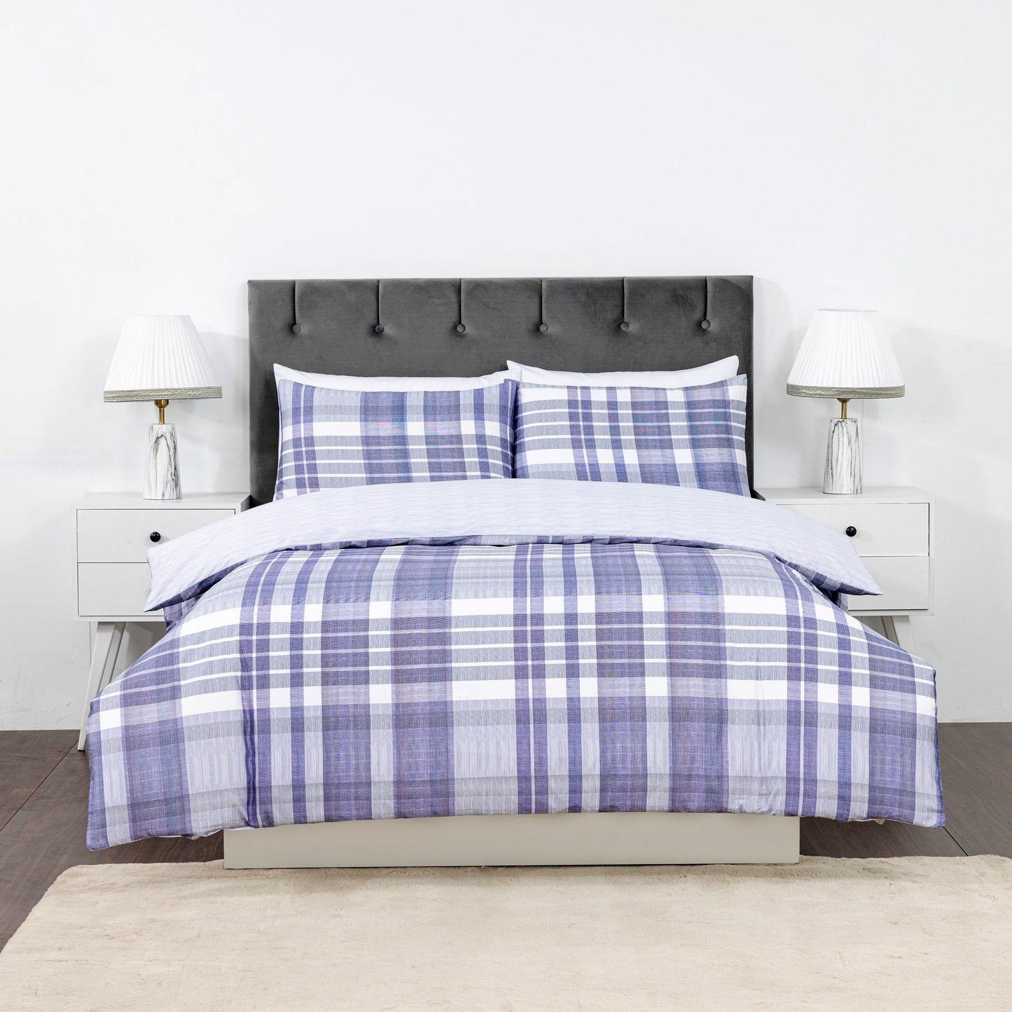100% Cotton Sateen Printed Duvet Cover Set – 300 Thread Count Luxury Bedding – Ultra Soft & Breathable - 16871