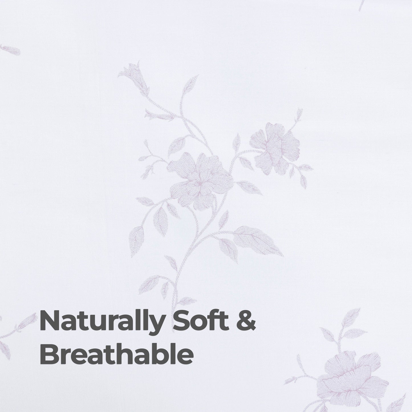 100% Cotton Sateen Printed Duvet Cover Set – 300 Thread Count Luxury Bedding – Ultra Soft & Breathable - 16838