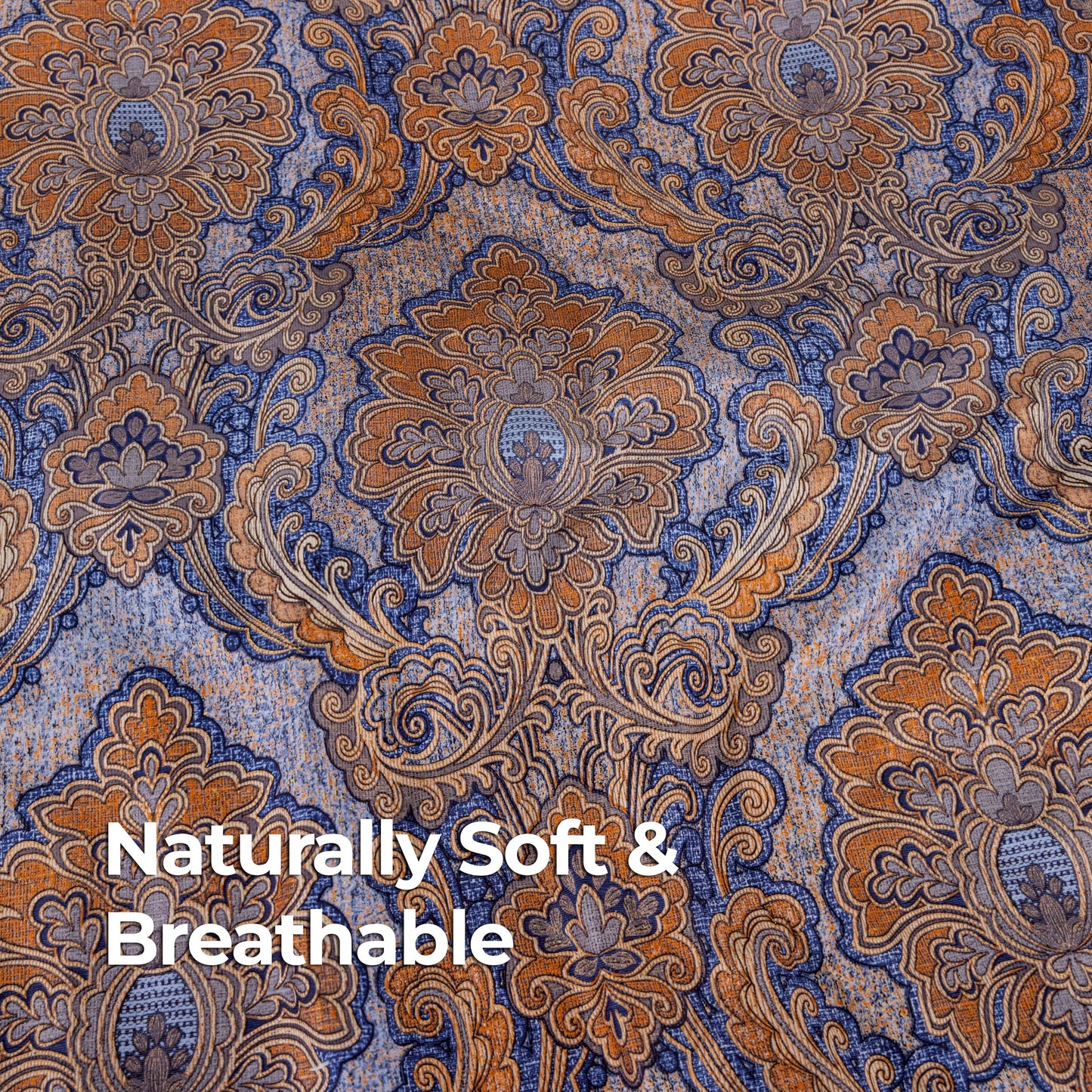 100% Cotton Sateen Printed Duvet Cover Set – 300 Thread Count Luxury Bedding – Ultra Soft & Breathable - 18493