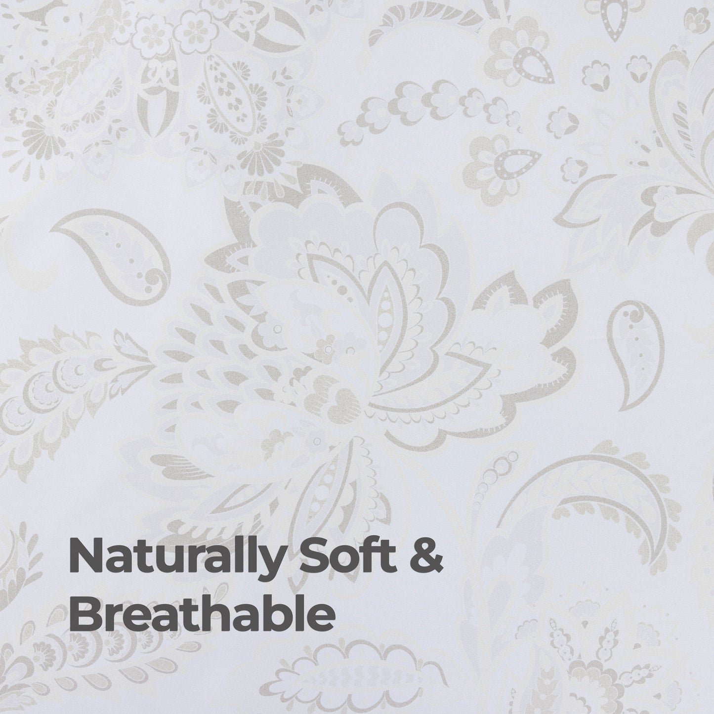 100% Cotton Sateen Printed Duvet Cover Set – 300 Thread Count Luxury Bedding – Ultra Soft & Breathable - 16873