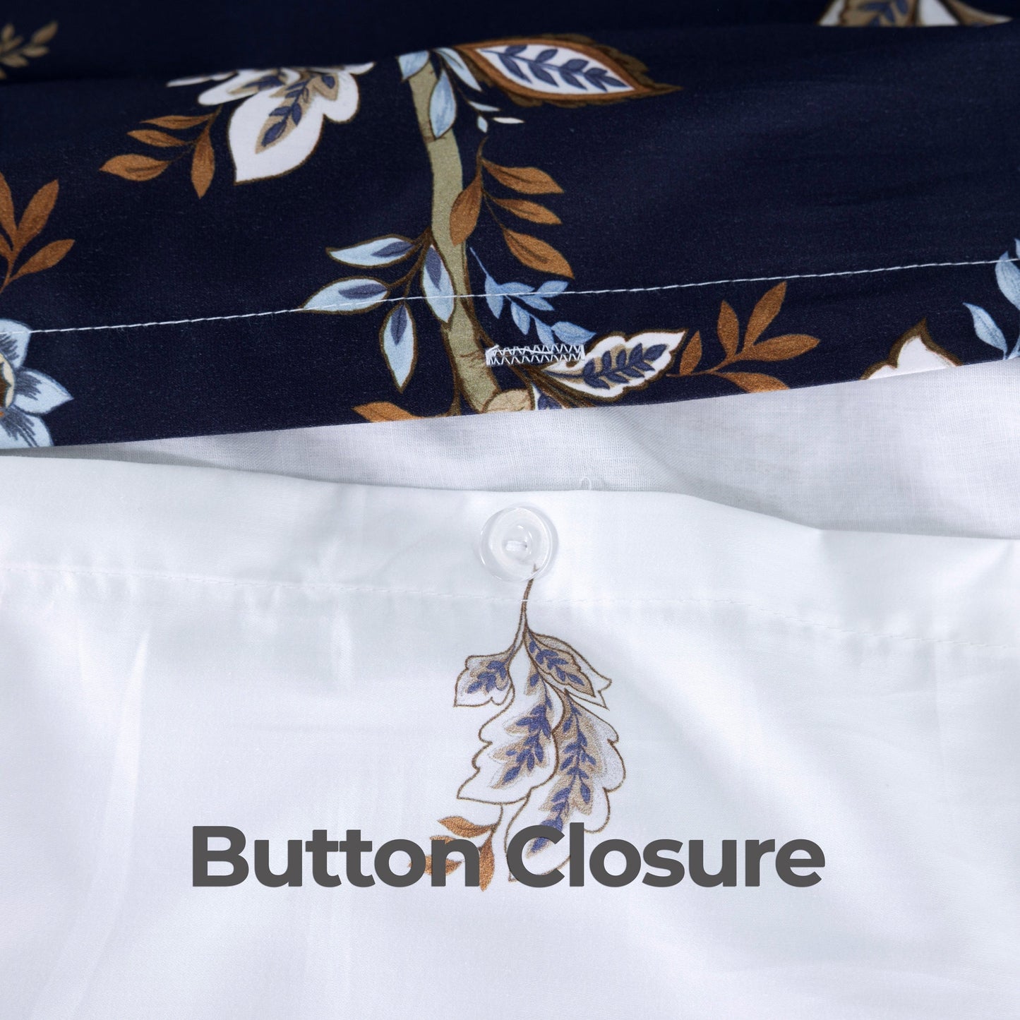 100% Cotton Sateen Printed Duvet Cover Set – 300 Thread Count Luxury Bedding – Ultra Soft & Breathable - 16856