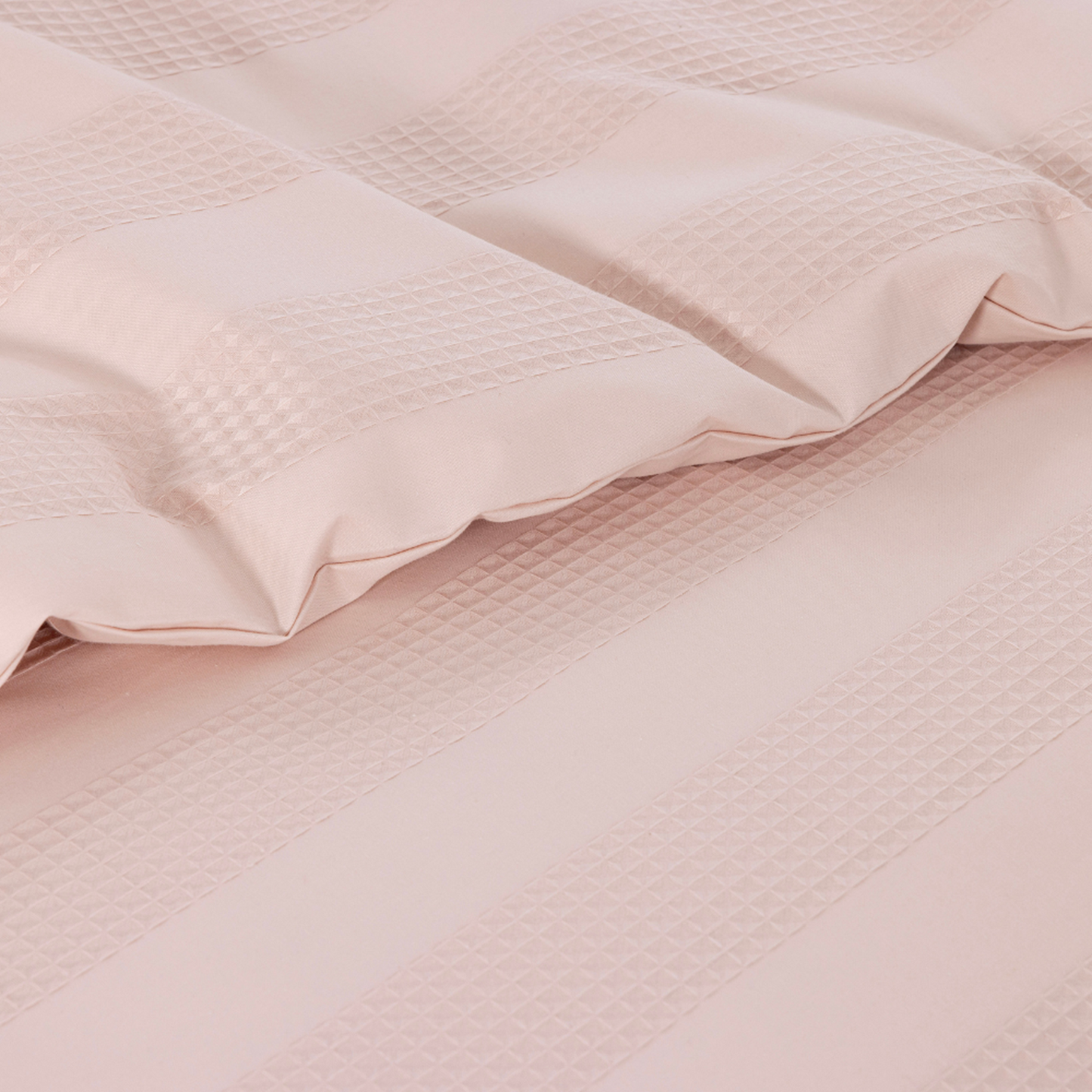 Elegant Waffle Stripe Duvet Cover Set