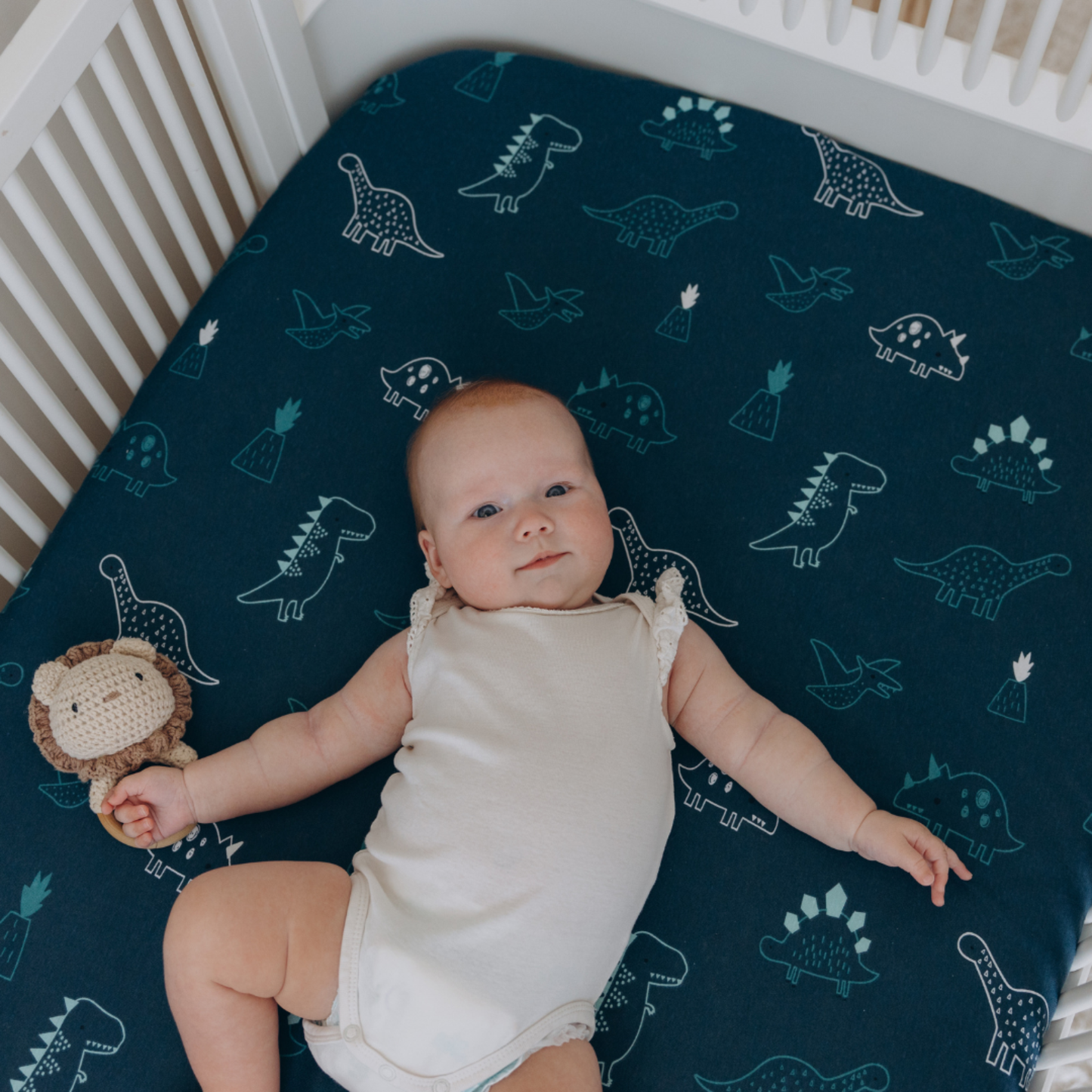 Soft Cotton Jersey Fitted Cot Sheet 120x60cm for Babies