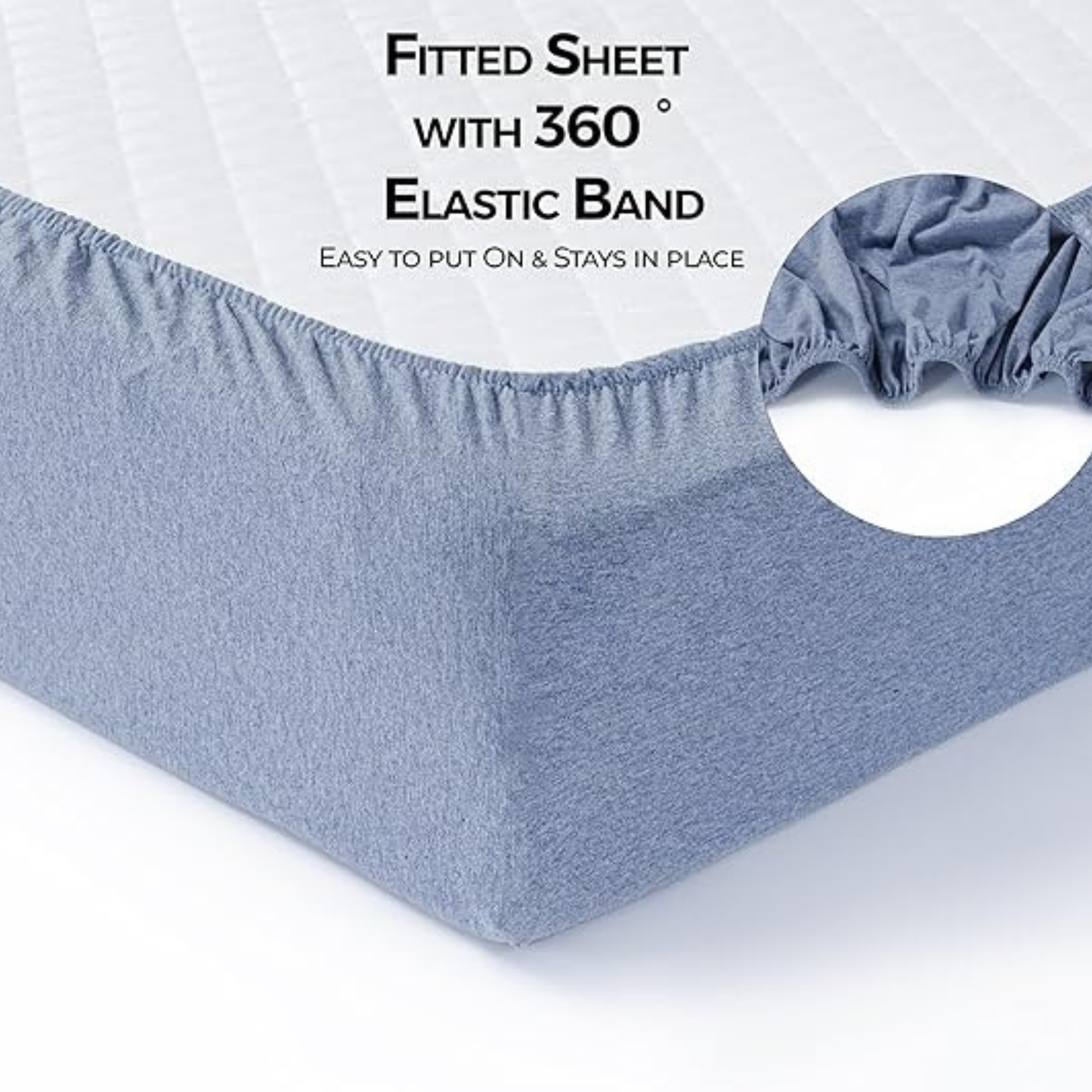 Soft Cotton Jersey Fitted Cot Sheet 120x60cm for Babies