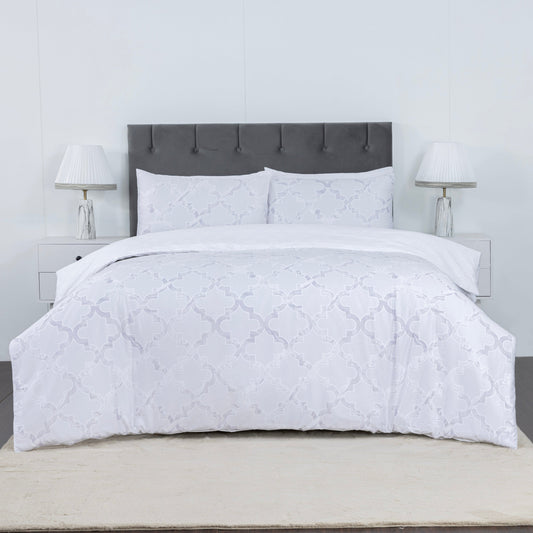 100% Cotton Sateen Printed Duvet Cover Set – 300 Thread Count Luxury Bedding – Ultra Soft & Breathable - 18496