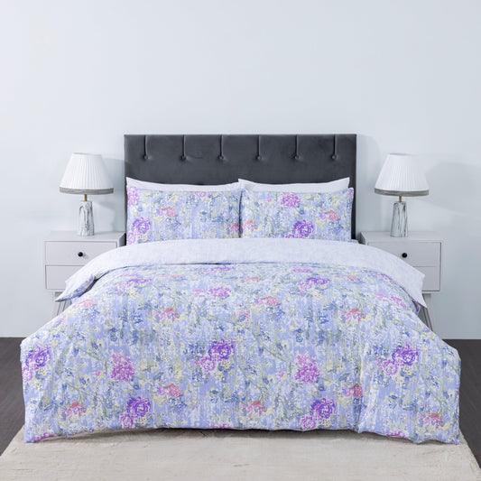 100% Cotton Sateen Printed Duvet Cover Set – 300 Thread Count Luxury Bedding – Ultra Soft & Breathable - 18518