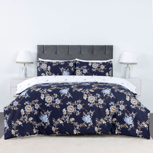 100% Cotton Sateen Printed Duvet Cover Set – 300 Thread Count Luxury Bedding – Ultra Soft & Breathable - 16856