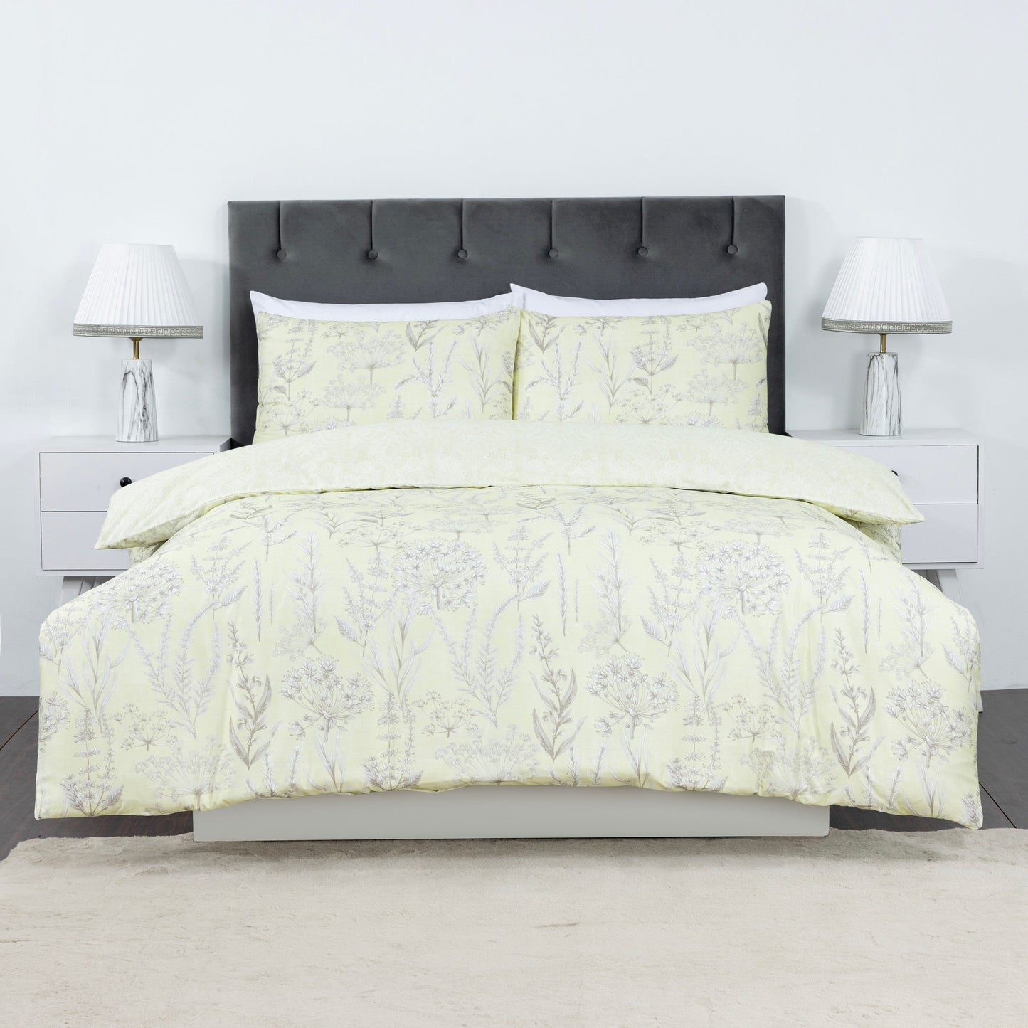 100% Cotton Sateen Printed Duvet Cover Set – 300 Thread Count Luxury Bedding – Ultra Soft & Breathable - 15437