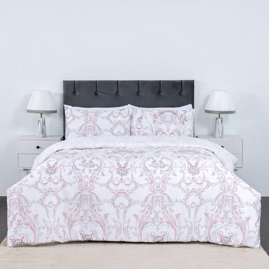 100% Cotton Sateen Printed Duvet Cover Set – 300 Thread Count Luxury Bedding – Ultra Soft & Breathable - 14121