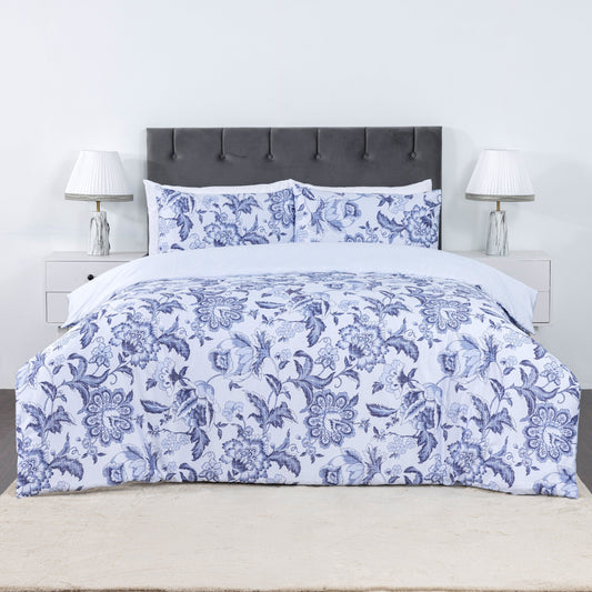 100% Cotton Sateen Printed Duvet Cover Set – 300 Thread Count Luxury Bedding – Ultra Soft & Breathable - 18491