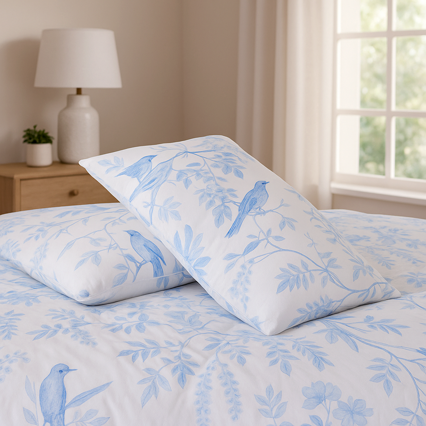 100% Cotton Sateen Printed Duvet Cover Set – 300 Thread Count Luxury Bedding – Ultra Soft & Breathable - 18497