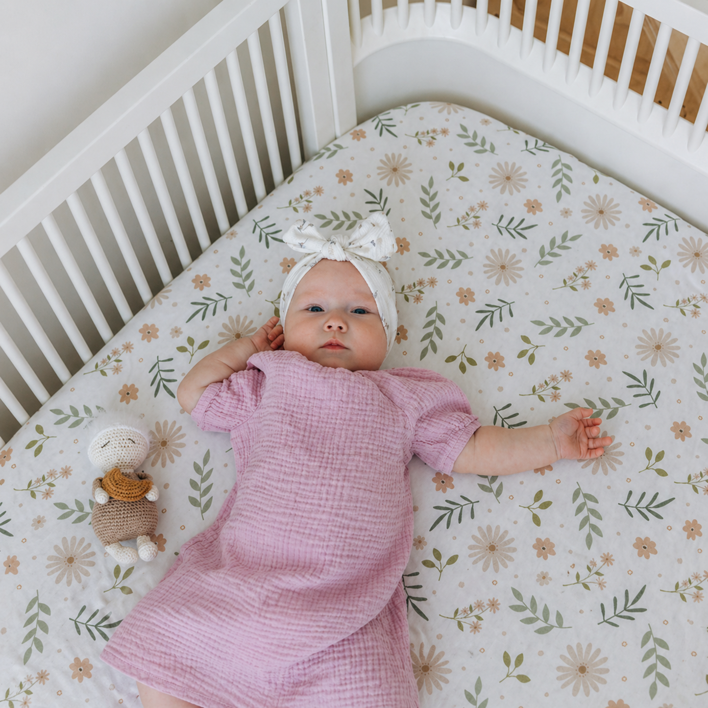 Soft Cotton Jersey Fitted Cot Sheet 120x60cm for Babies