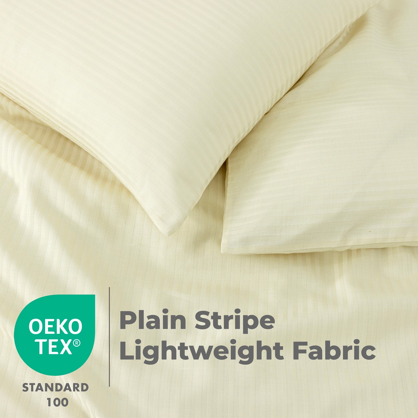 Elegant Dobby Stripe Duvet Cover Set – Soft Polycotton Blend with Button Closure – Luxury Bedding in Different Colors