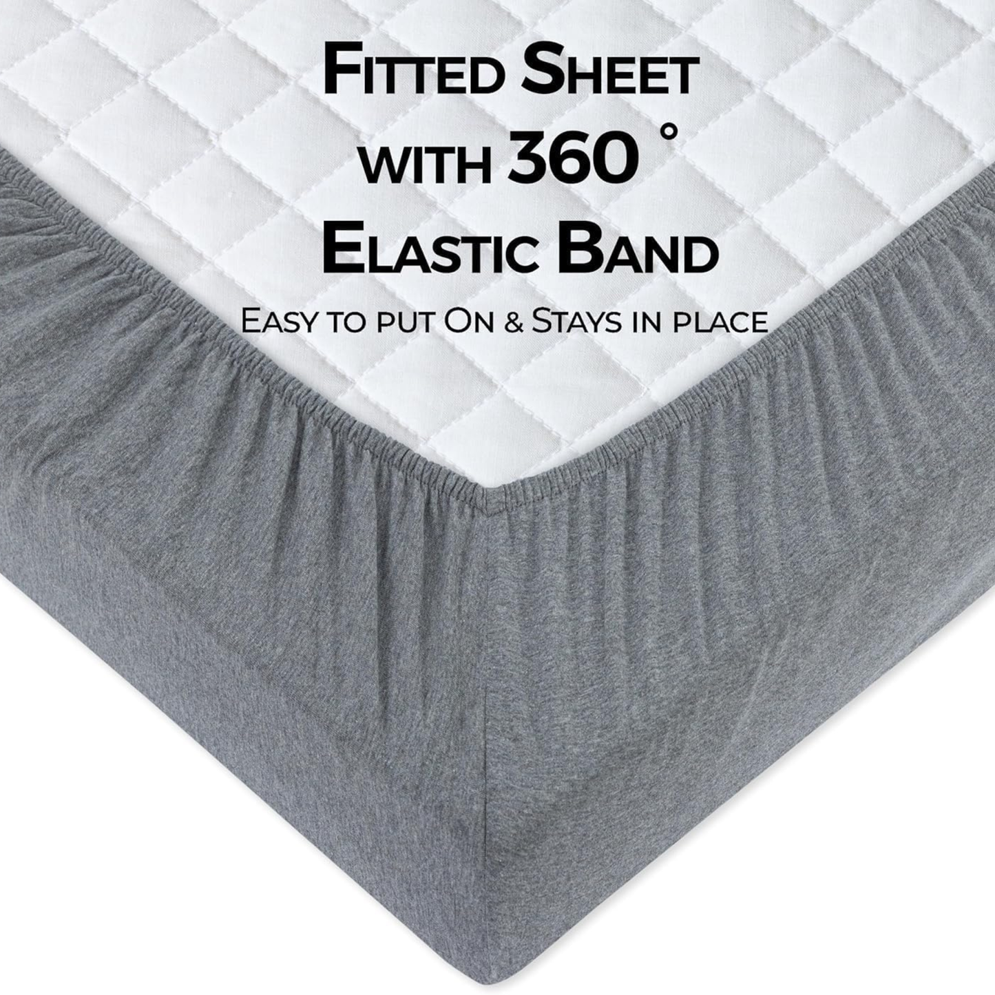 Soft Cotton Jersey Fitted Cot Sheet 120x60cm for Babies