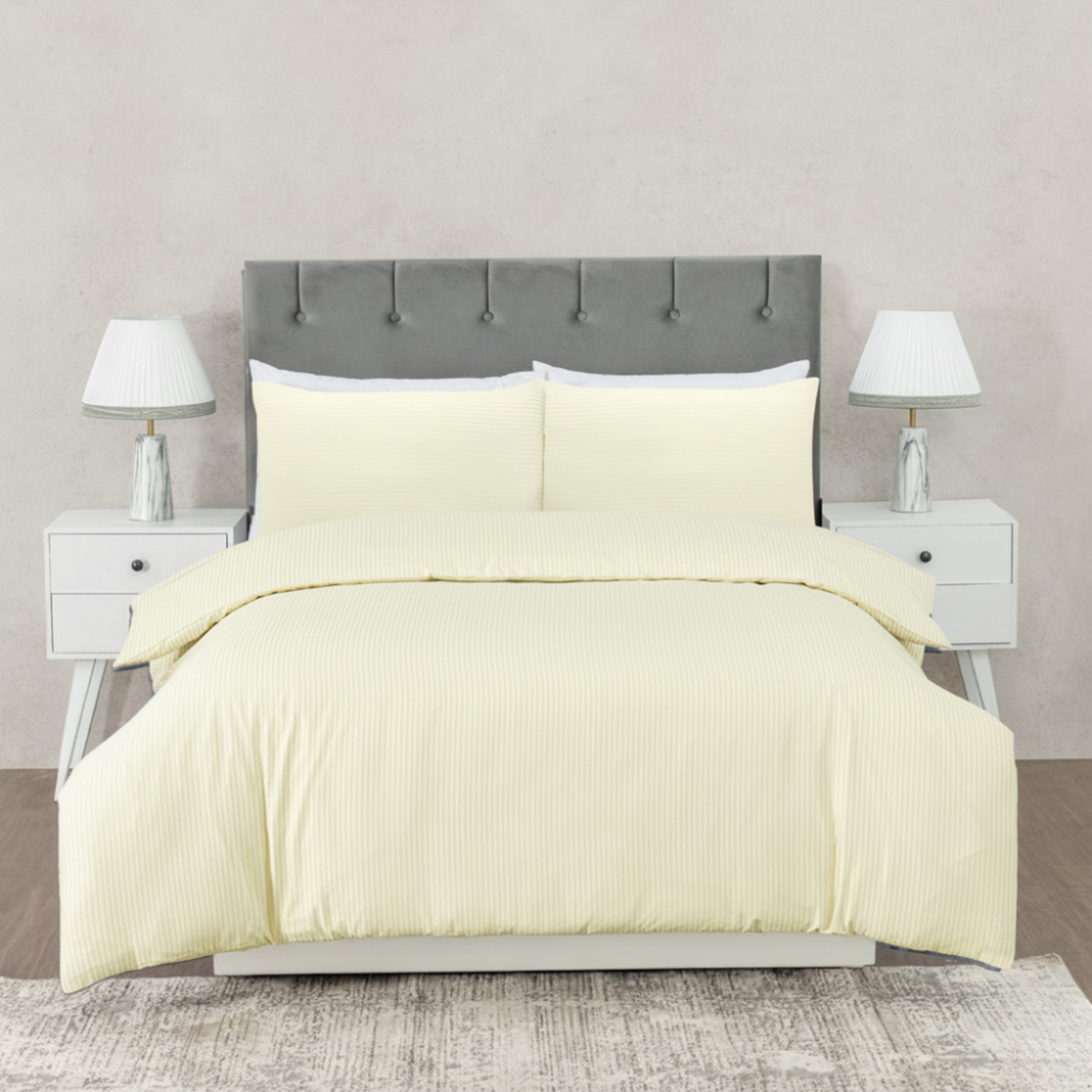 Hotel Quality Dobby Stripe Duvet Cover Set