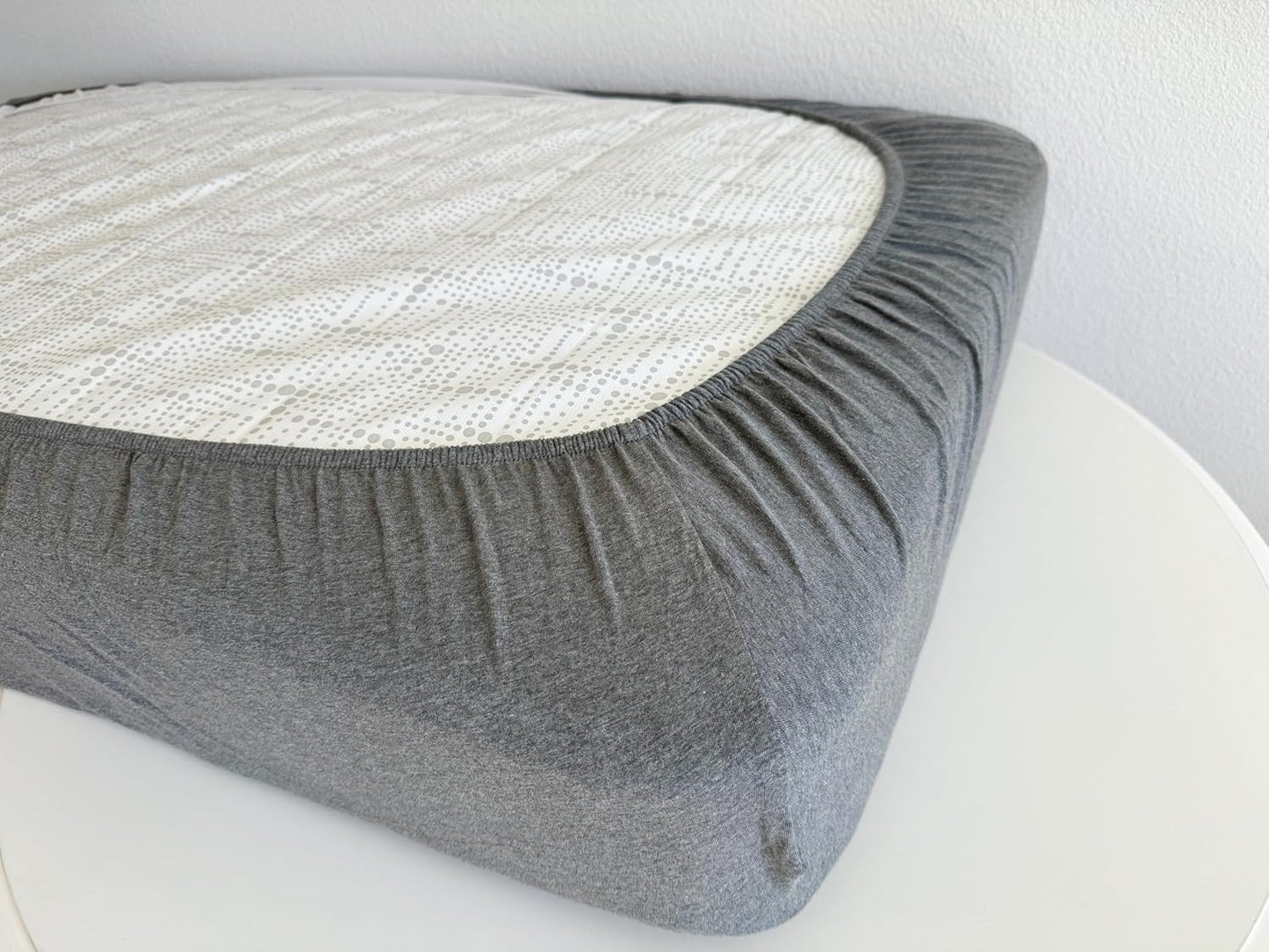 100% Cotton Jersey Fitted Cot Sheet Pack of 2 – Grey & Silver Grey – Soft & Breathable Baby Bedding – Fits 140x70cm & 120x60cm Cots