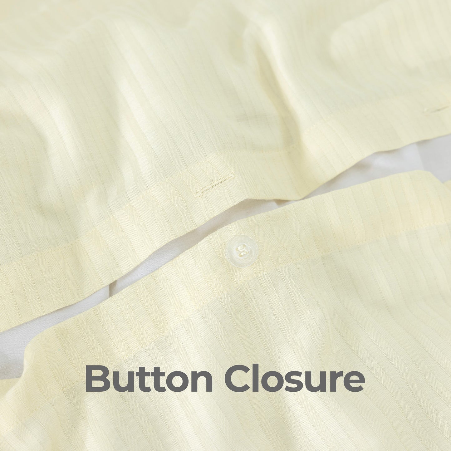 Elegant Dobby Stripe Duvet Cover Set – Soft Polycotton Blend with Button Closure – Luxury Bedding in Different Colors