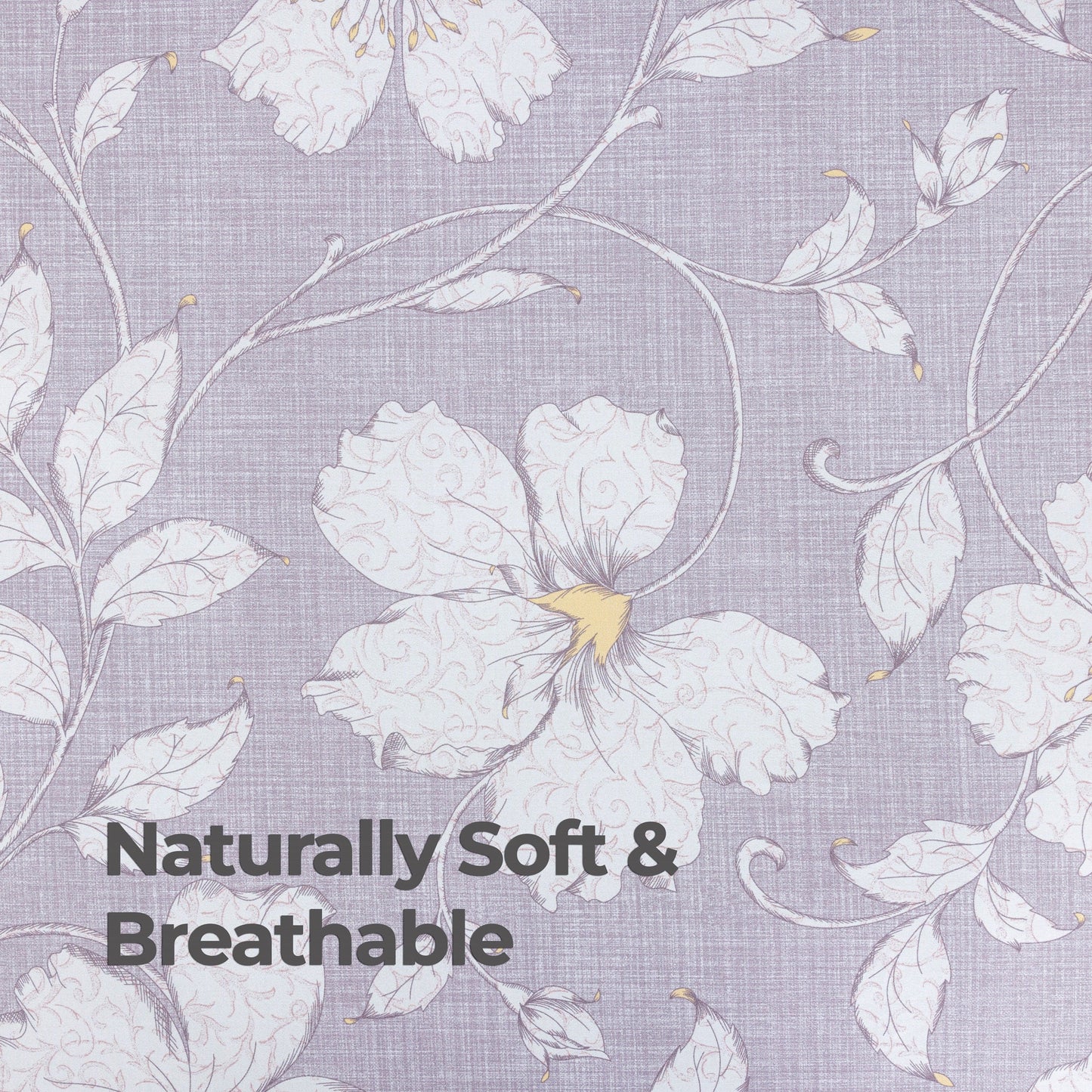 100% Cotton Sateen Printed Duvet Cover Set – 300 Thread Count Luxury Bedding – Ultra Soft & Breathable - Tulip Flower