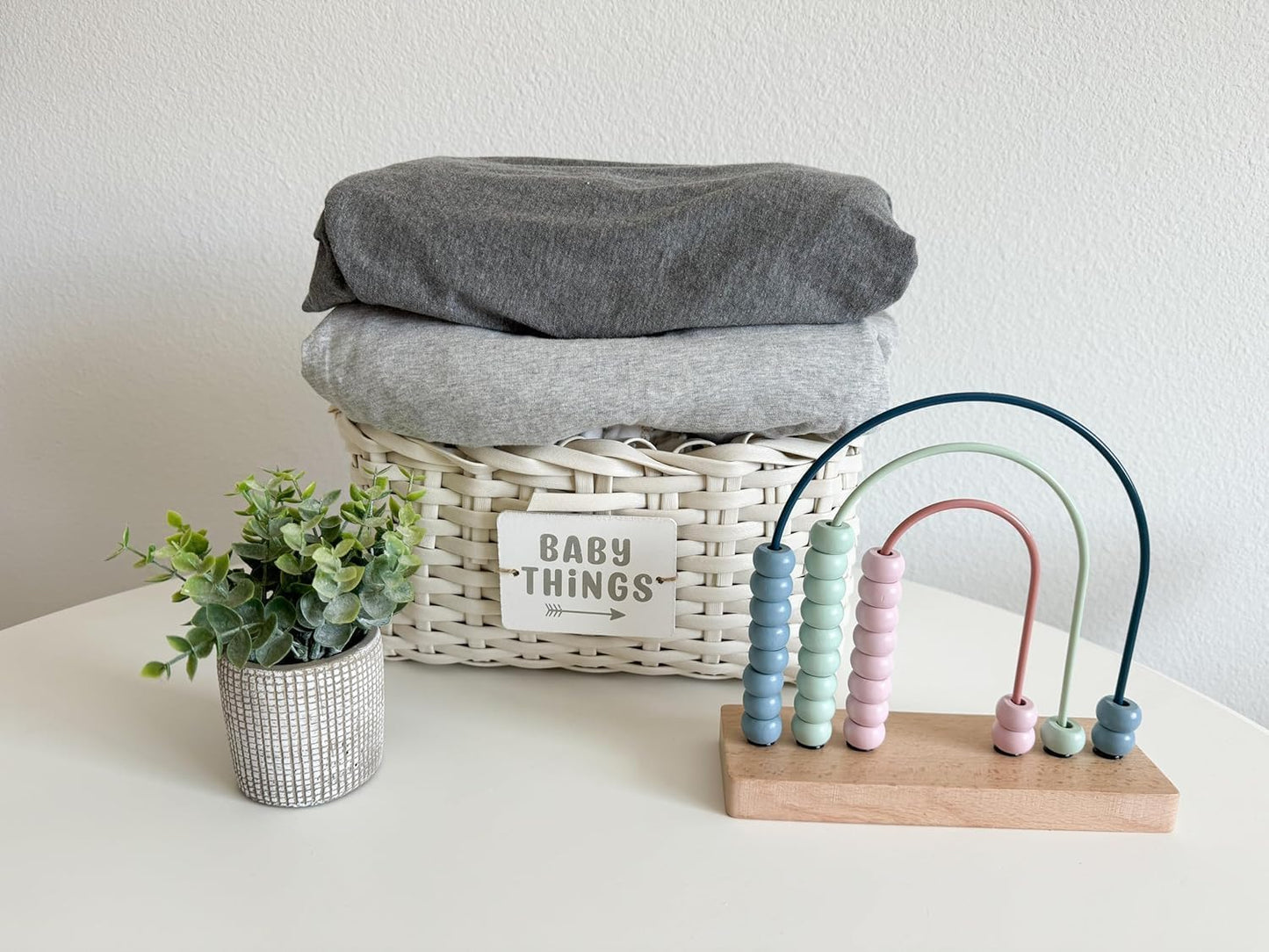 100% Cotton Jersey Fitted Cot Sheet Pack of 2 – Grey & Silver Grey – Soft & Breathable Baby Bedding – Fits 140x70cm & 120x60cm Cots