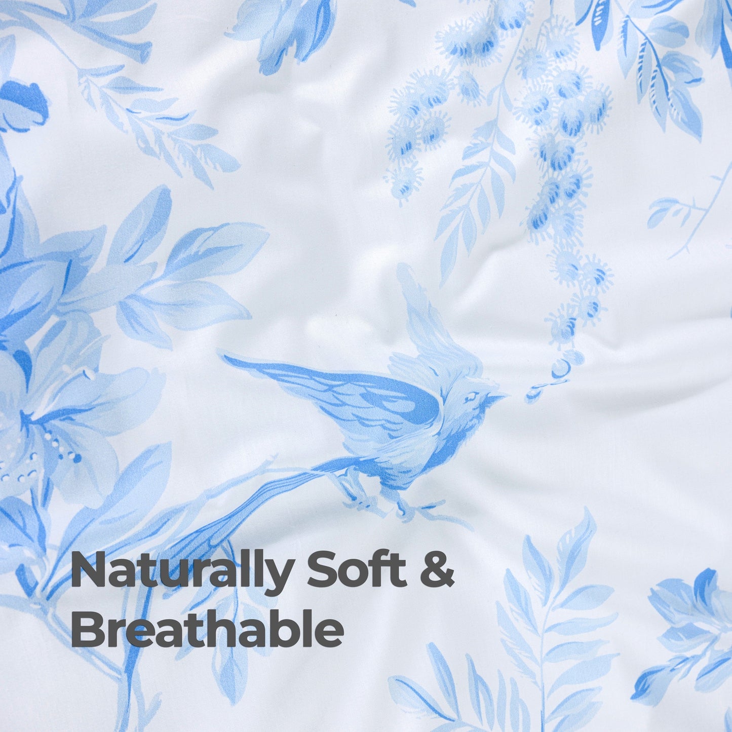 100% Cotton Sateen Printed Duvet Cover Set – 300 Thread Count Luxury Bedding – Ultra Soft & Breathable - 18497