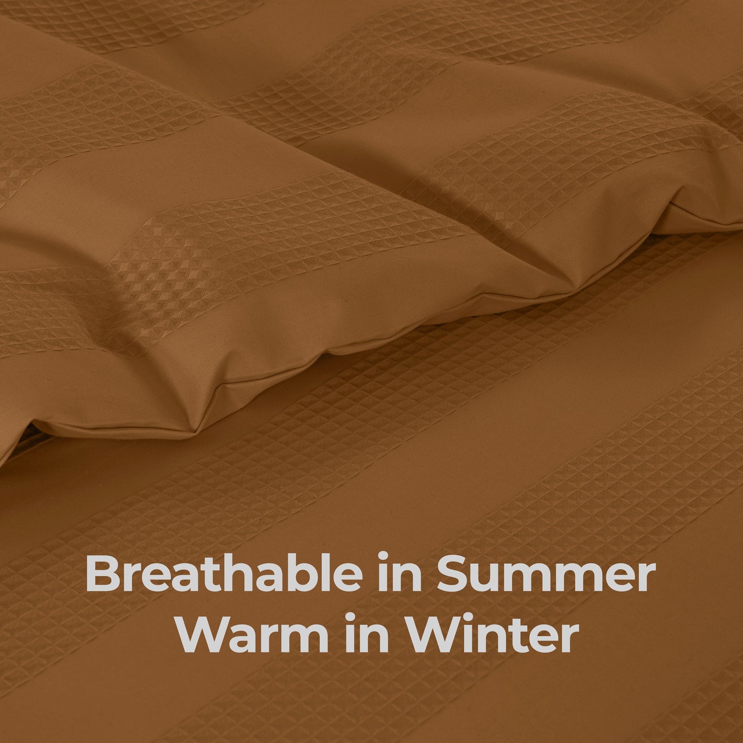 Luxury Waffle Stripe Duvet Cover Set – Soft Polycotton Blend with Button Closure – Stylish & Breathable Bedding in Trendy Colours