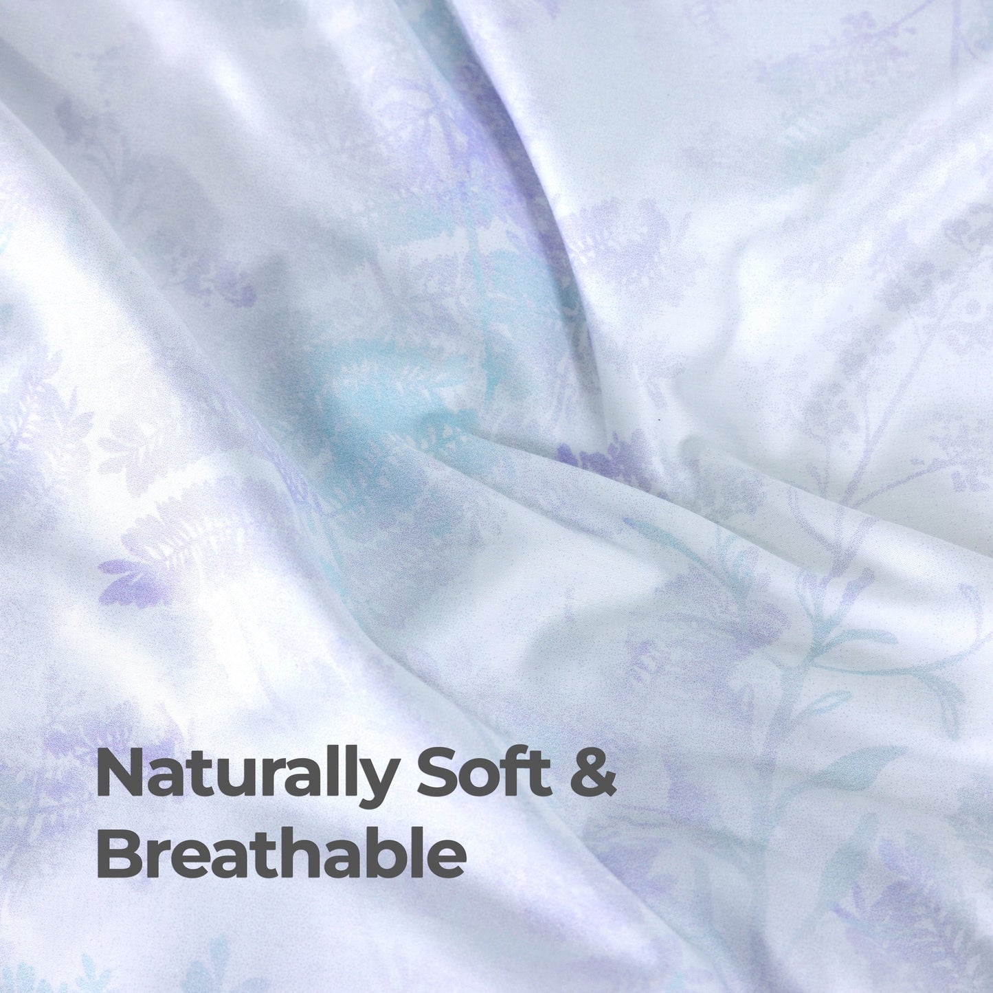 100% Cotton Sateen Printed Duvet Cover Set – 300 Thread Count Luxury Bedding – Ultra Soft & Breathable - 18513