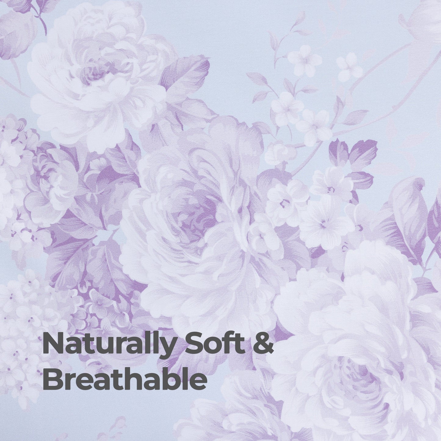 100% Cotton Sateen Printed Duvet Cover Set – 300 Thread Count Luxury Bedding – Ultra Soft & Breathable - Bella Floral