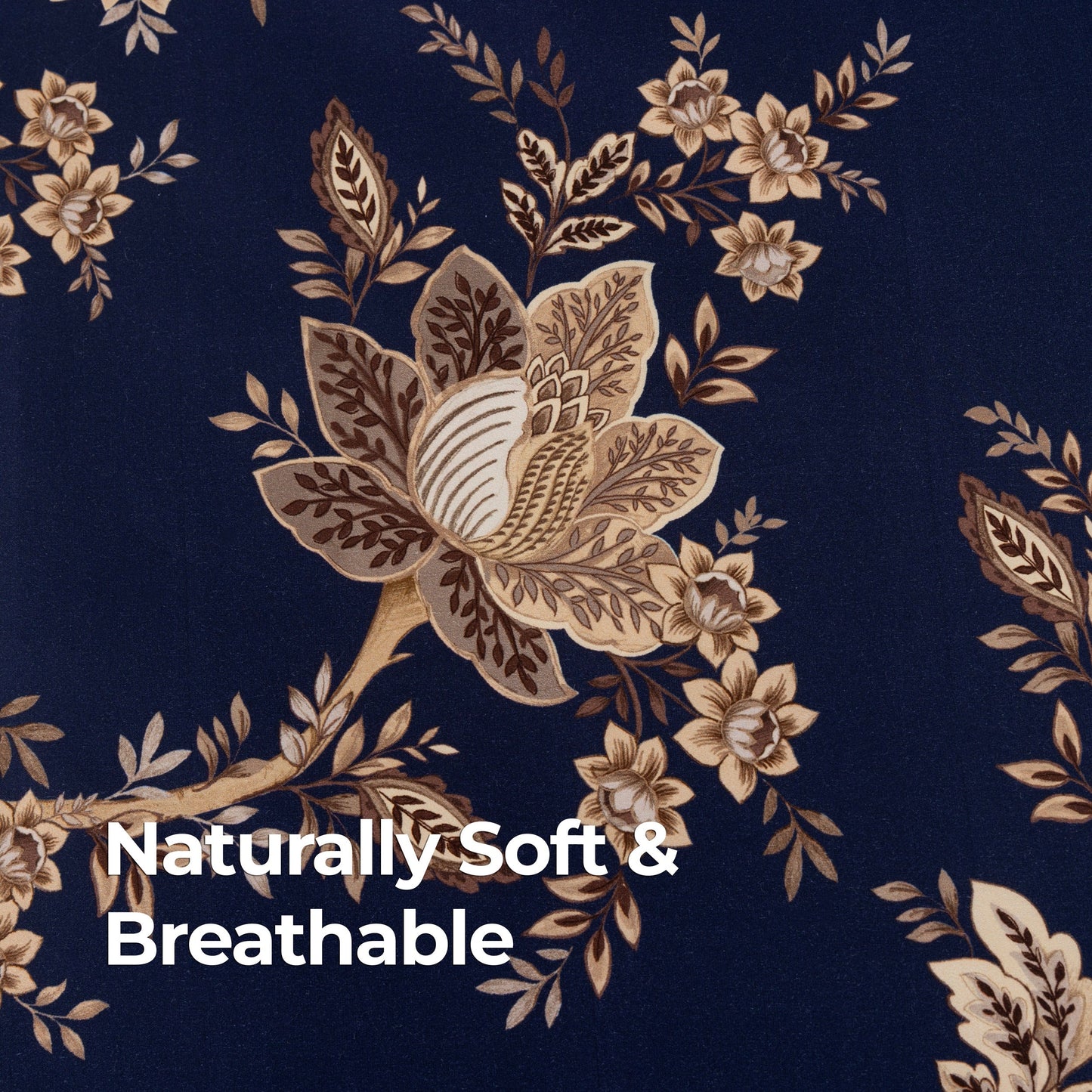 100% Cotton Sateen Printed Duvet Cover Set – 300 Thread Count Luxury Bedding – Ultra Soft & Breathable - MM81