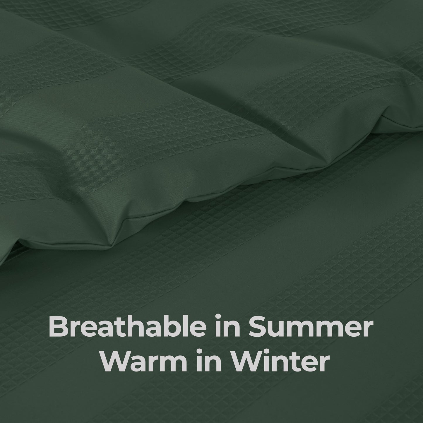 Luxury Waffle Stripe Duvet Cover Set – Soft Polycotton Blend with Button Closure – Stylish & Breathable Bedding in Trendy Colours