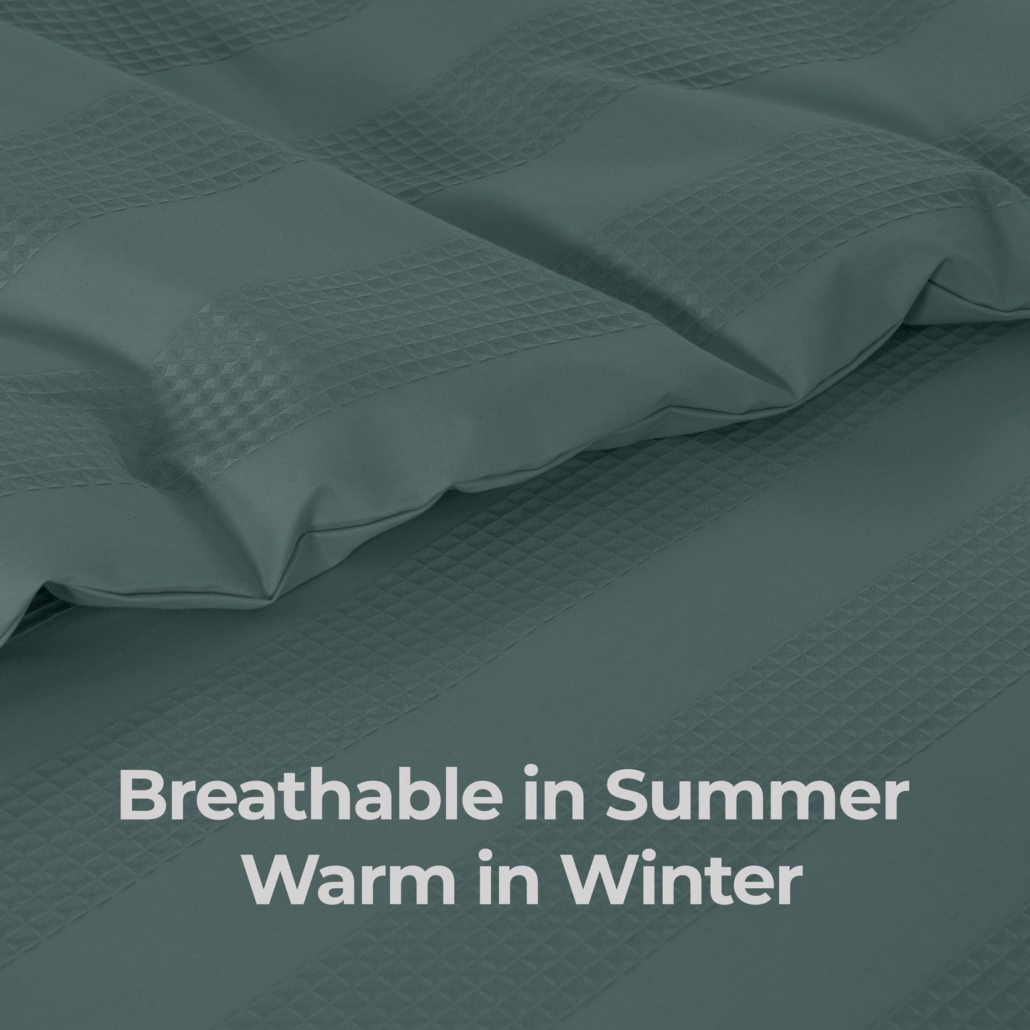 Luxury Waffle Stripe Duvet Cover Set – Soft Polycotton Blend with Button Closure – Stylish & Breathable Bedding in Trendy Colours