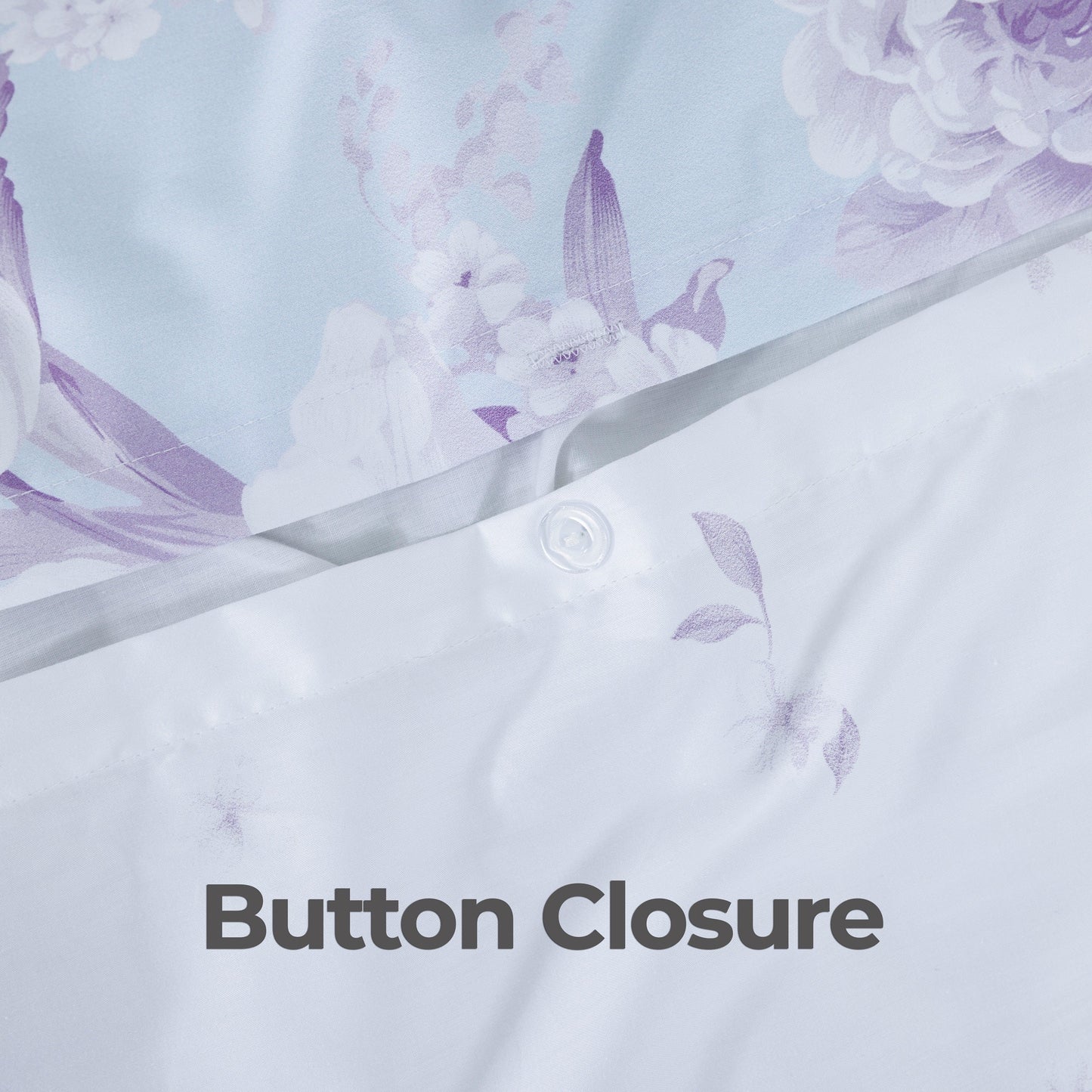 100% Cotton Sateen Printed Duvet Cover Set – 300 Thread Count Luxury Bedding – Ultra Soft & Breathable - Bella Floral