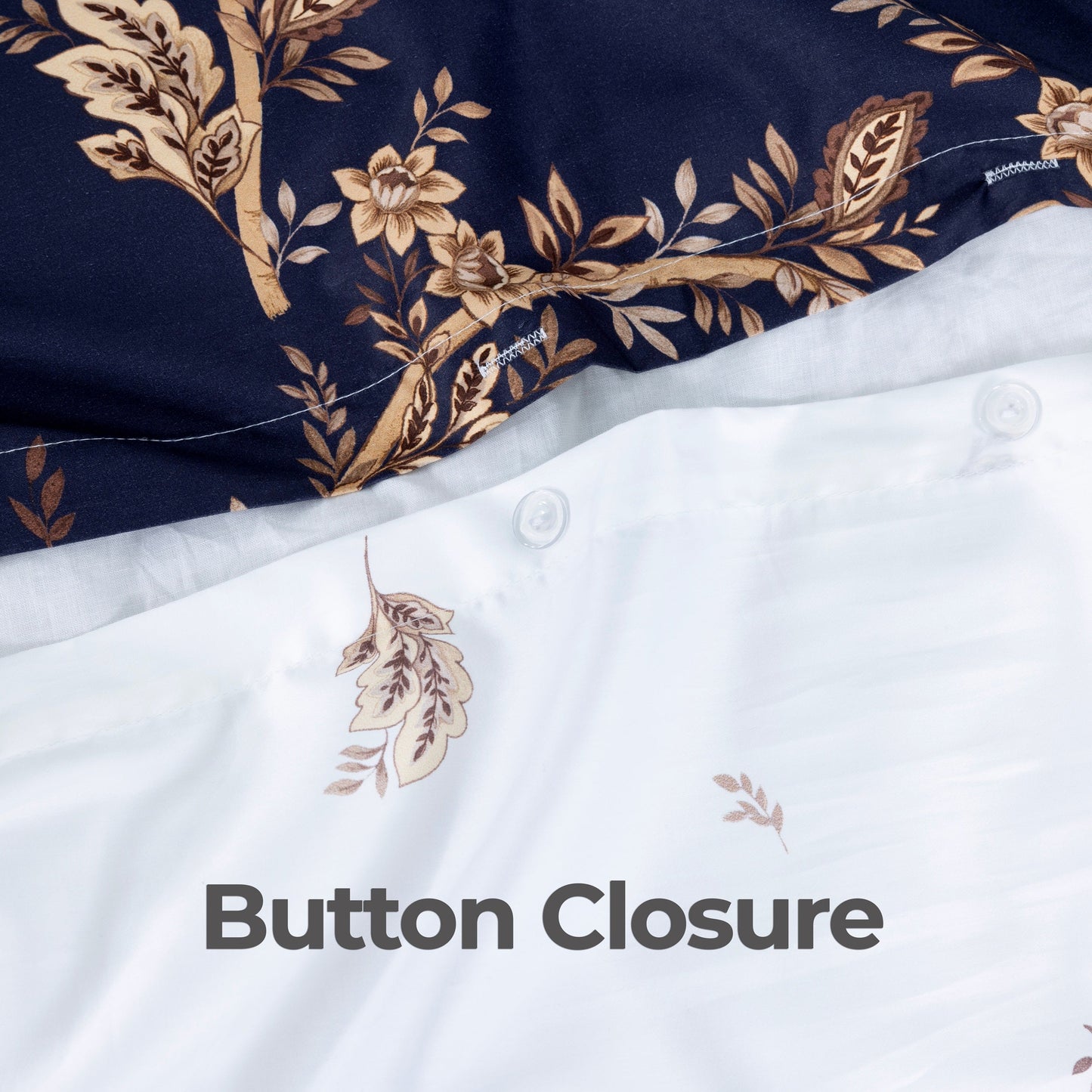 100% Cotton Sateen Printed Duvet Cover Set – 300 Thread Count Luxury Bedding – Ultra Soft & Breathable - MM81