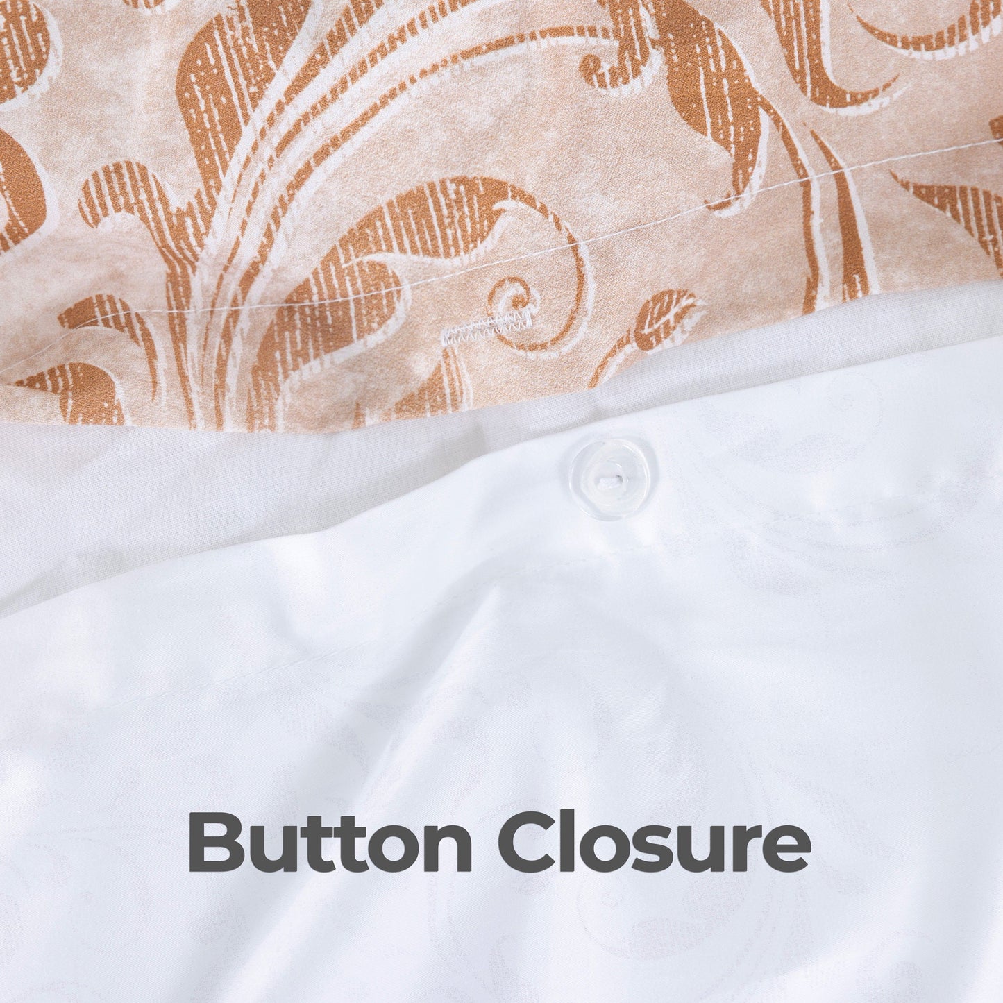 100% Cotton Sateen Printed Duvet Cover Set – 300 Thread Count Luxury Bedding – Ultra Soft & Breathable - 18505