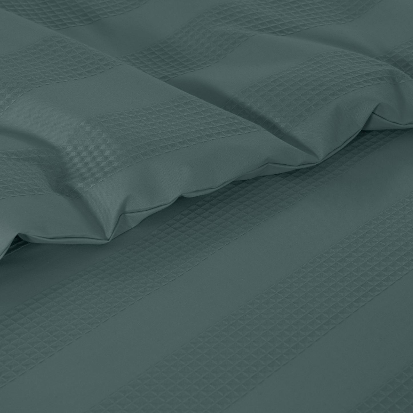 Elegant Waffle Stripe Duvet Cover Set