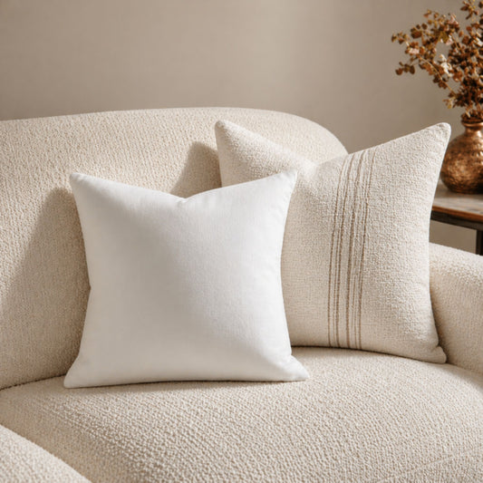 Duck Feather Cushion Pad with 100% Down-Proof Cotton Cover - Pack of 2