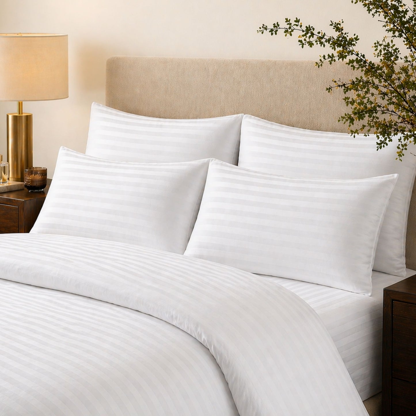 Ultimate Comfort Striped Microfiber Pillows
